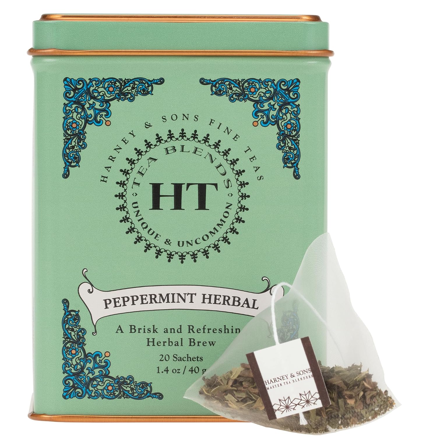 Harney & Sons HT Peppermint Herbal Tea, 20 Sachets in Tin — image 2